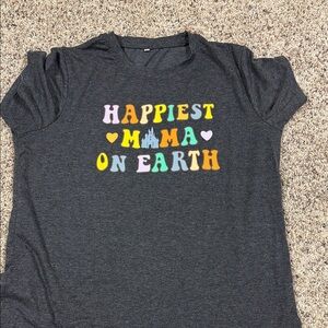 Gray Disney Shirt with Colorful Print